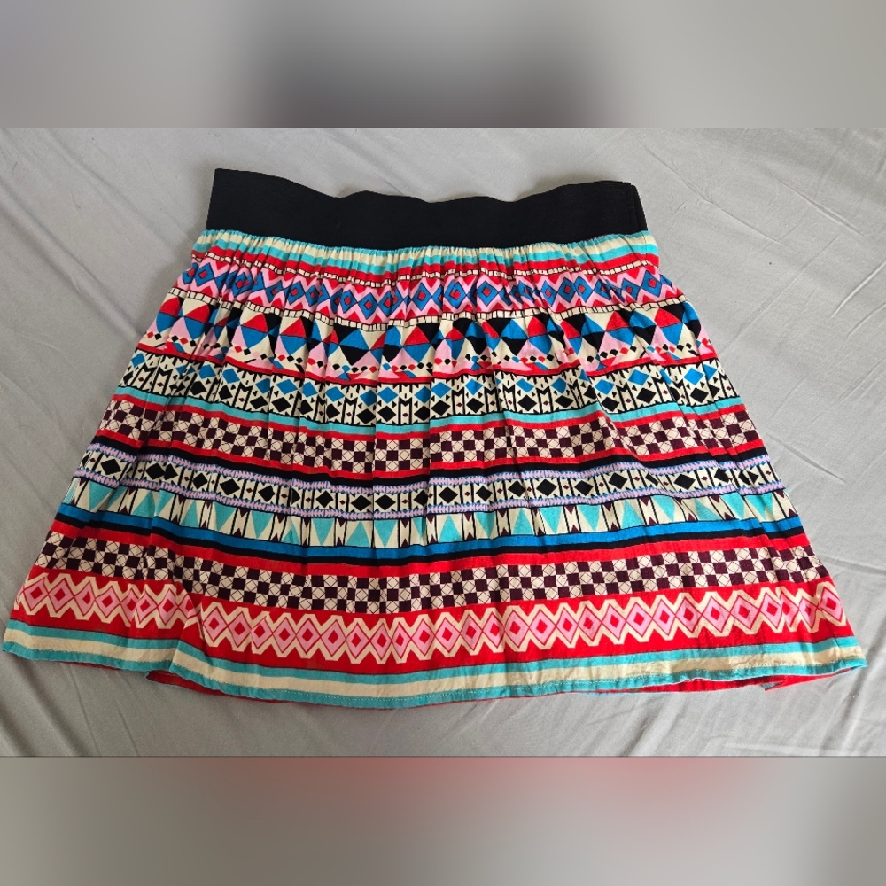 Forever 21 Multicolor Geometric Mini Skirt
